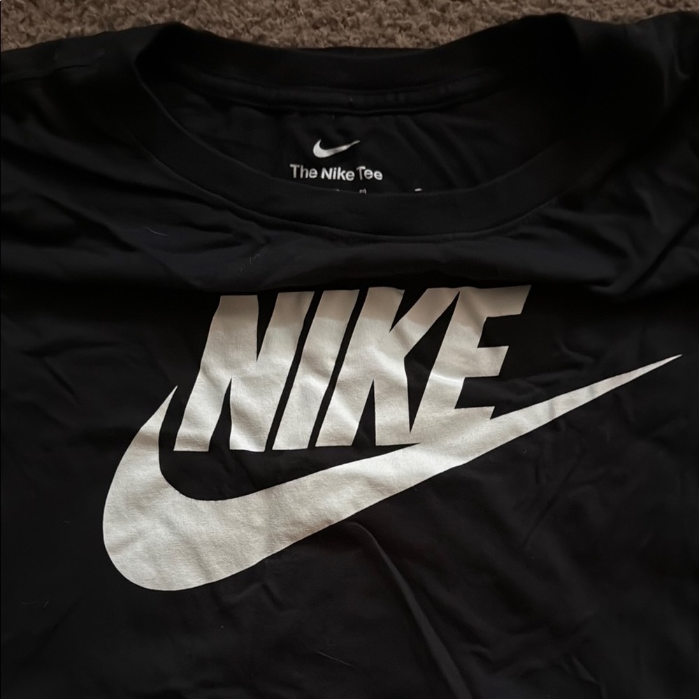 Nike Black Tee with White Logo